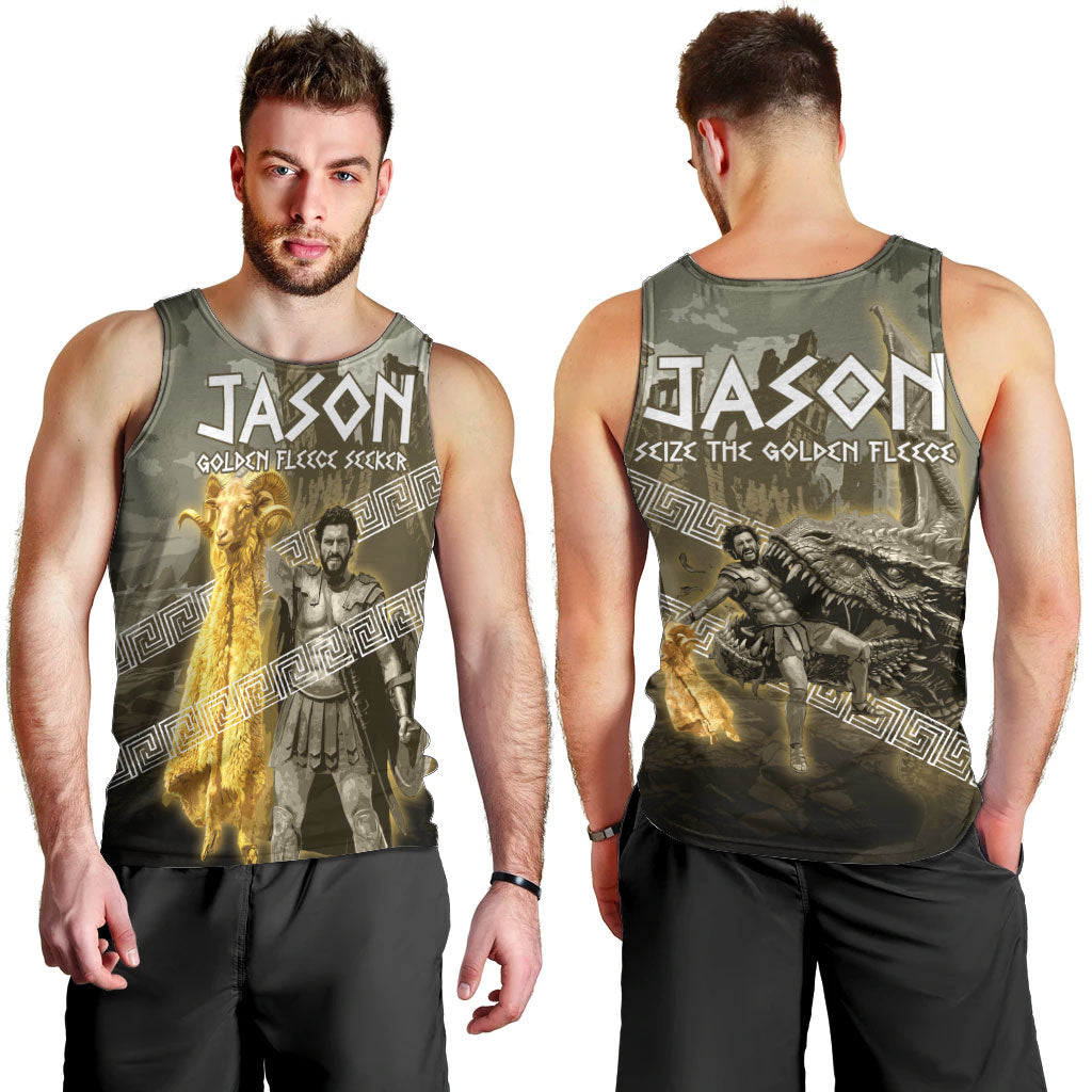 Jason Golden Fleece Seeker Men Tank Top Ancient Greek Mythology Heroic Warrior Dragon Battle