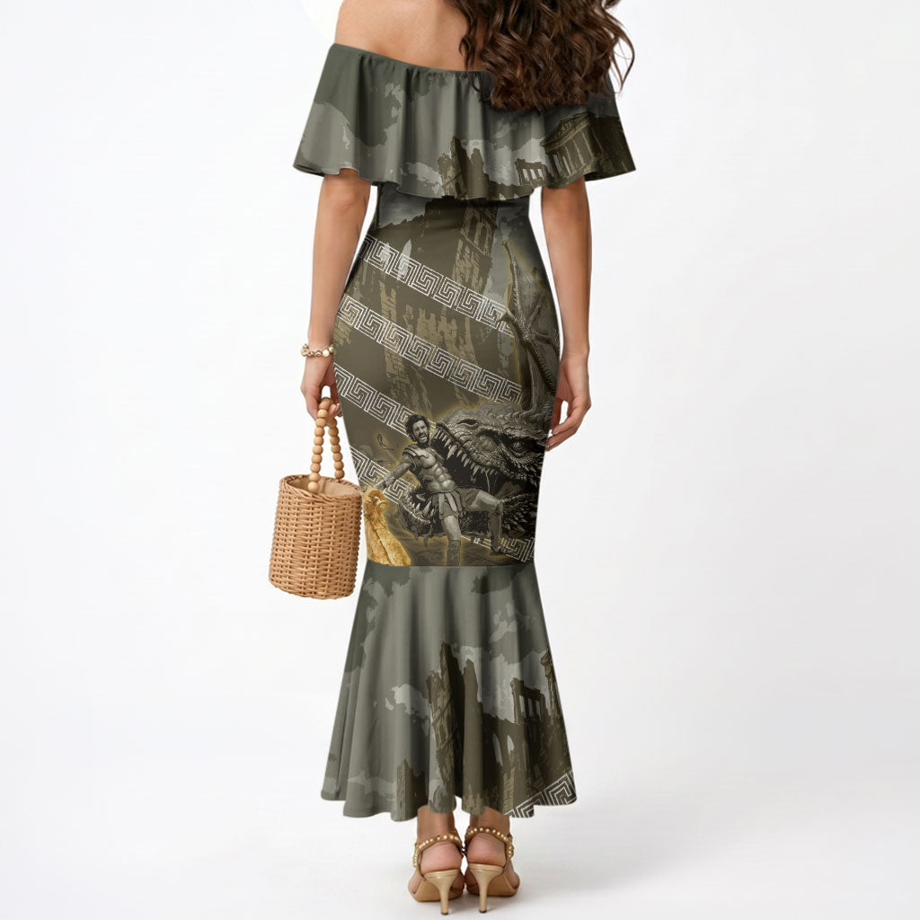 Jason Golden Fleece Seeker Mermaid Dress Ancient Greek Mythology Heroic Warrior Dragon Battle