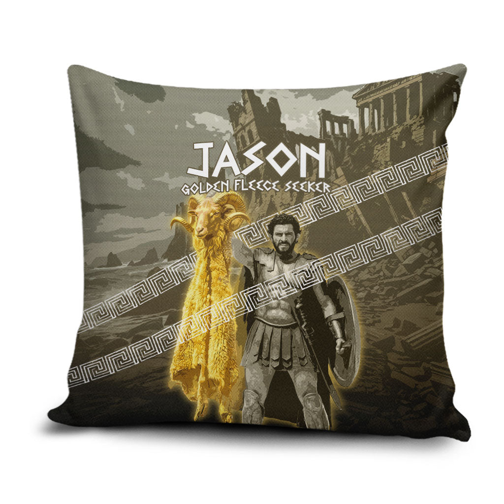 Jason Golden Fleece Seeker Pillow Cover Ancient Greek Mythology Heroic Warrior Dragon Battle