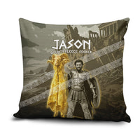 Jason Golden Fleece Seeker Pillow Cover Ancient Greek Mythology Heroic Warrior Dragon Battle