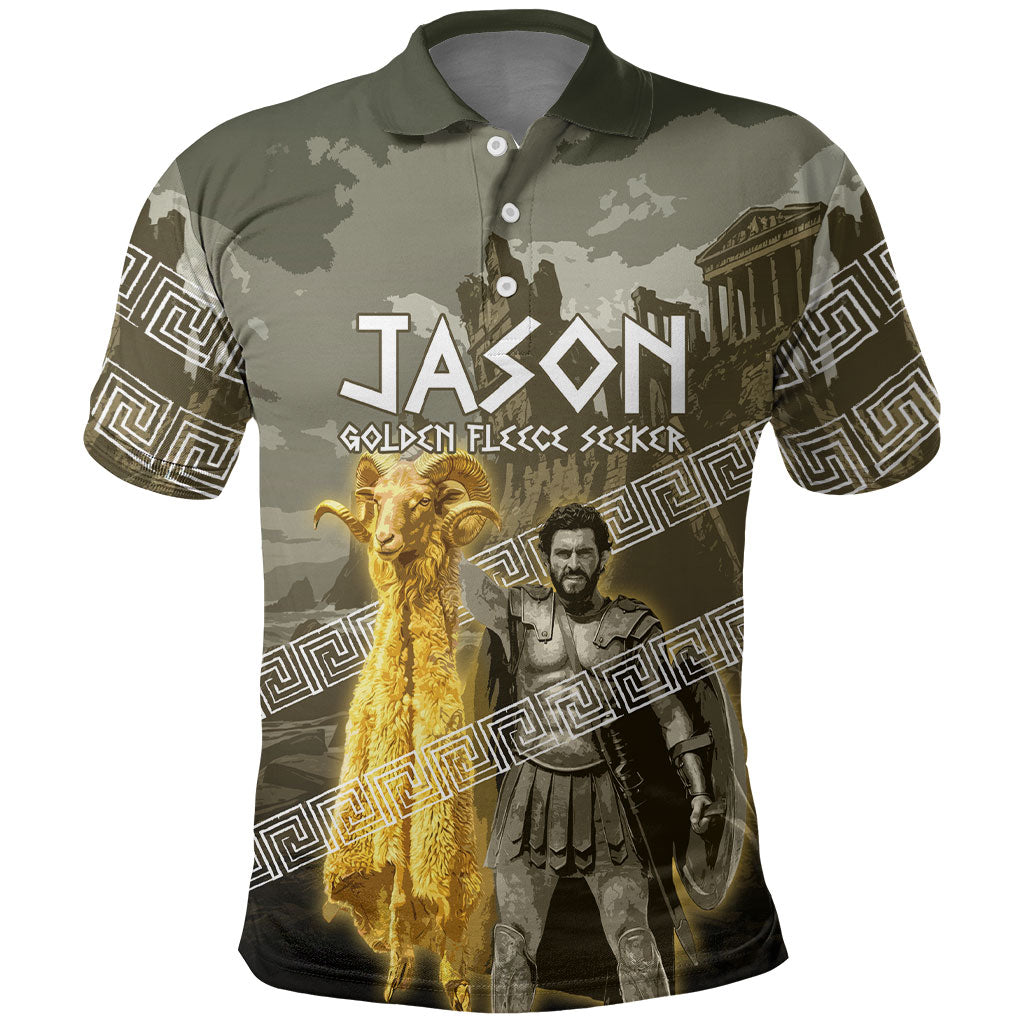 Jason Golden Fleece Seeker Polo Shirt Ancient Greek Mythology Heroic Warrior Dragon Battle