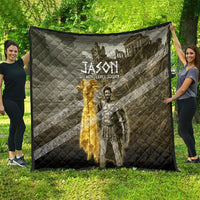 Jason Golden Fleece Seeker Quilt Ancient Greek Mythology Heroic Warrior Dragon Battle