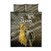 Jason Golden Fleece Seeker Quilt Bed Set Ancient Greek Mythology Heroic Warrior Dragon Battle