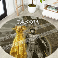 Jason Golden Fleece Seeker Round Carpet Ancient Greek Mythology Heroic Warrior Dragon Battle