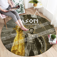 Jason Golden Fleece Seeker Round Carpet Ancient Greek Mythology Heroic Warrior Dragon Battle