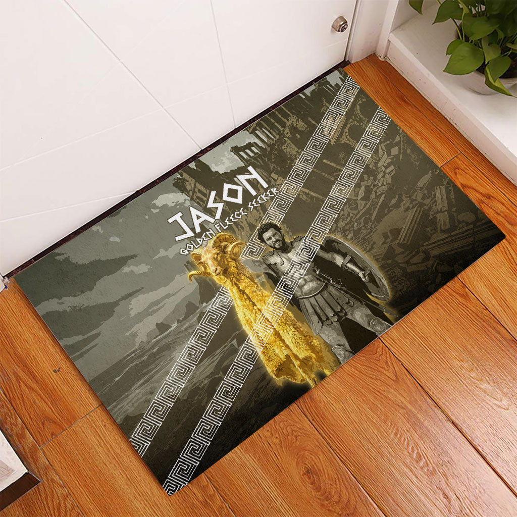 Jason Golden Fleece Seeker Rubber Doormat Ancient Greek Mythology Heroic Warrior Dragon Battle