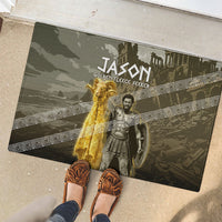 Jason Golden Fleece Seeker Rubber Doormat Ancient Greek Mythology Heroic Warrior Dragon Battle