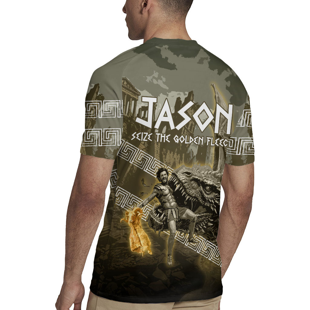 Jason Golden Fleece Seeker Rugby Jersey Ancient Greek Mythology Heroic Warrior Dragon Battle