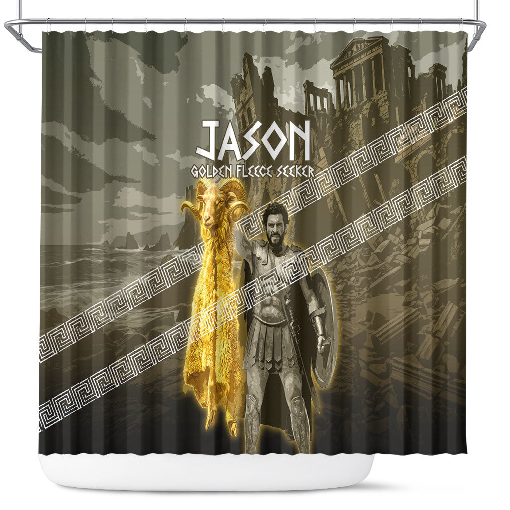 Jason Golden Fleece Seeker Shower Curtain Ancient Greek Mythology Heroic Warrior Dragon Battle
