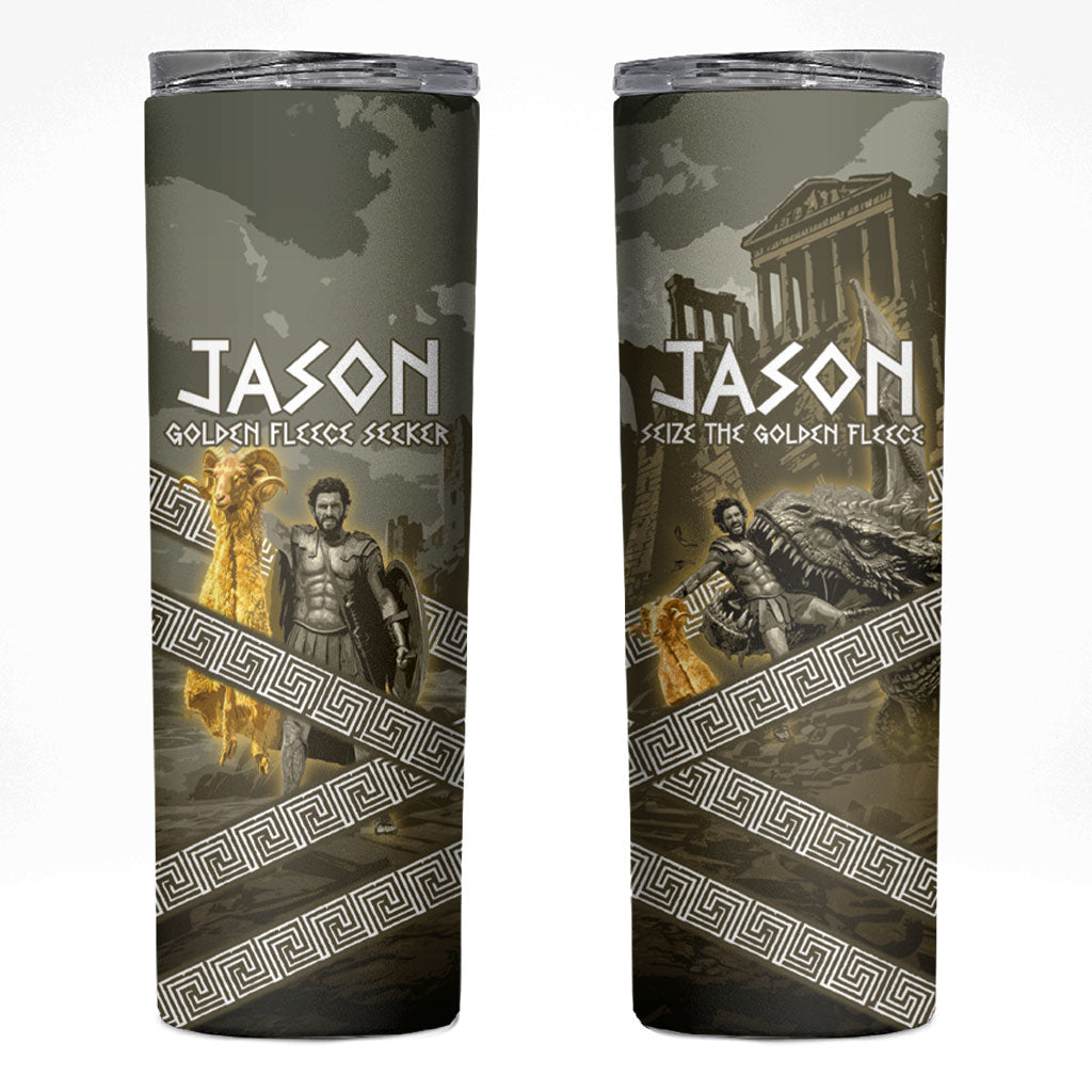 Jason Golden Fleece Seeker Skinny Tumbler Ancient Greek Mythology Heroic Warrior Dragon Battle