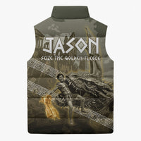 Jason Golden Fleece Seeker Sleeveless Puffer Jacket Ancient Greek Mythology Heroic Warrior Dragon Battle