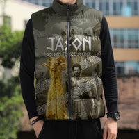 Jason Golden Fleece Seeker Sleeveless Puffer Jacket Ancient Greek Mythology Heroic Warrior Dragon Battle