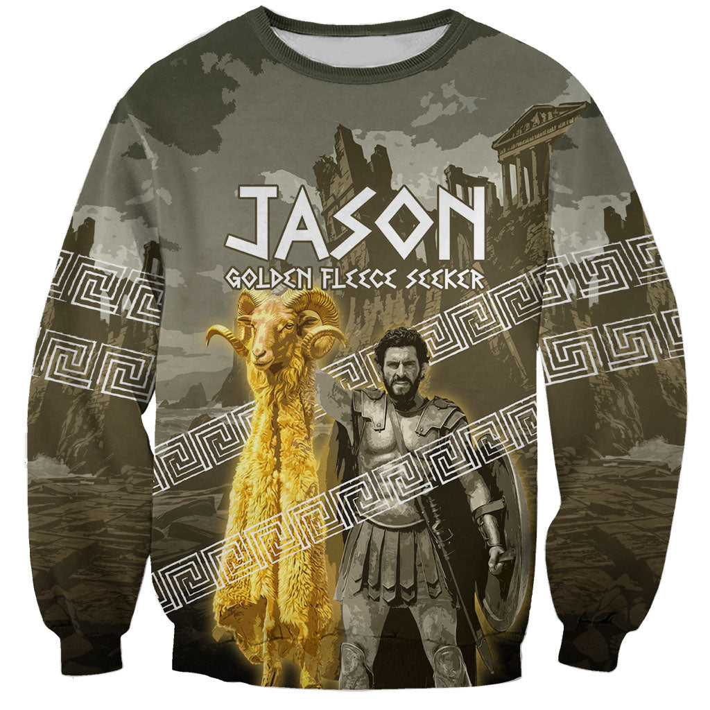 Jason Golden Fleece Seeker Sweatshirt Ancient Greek Mythology Heroic Warrior Dragon Battle