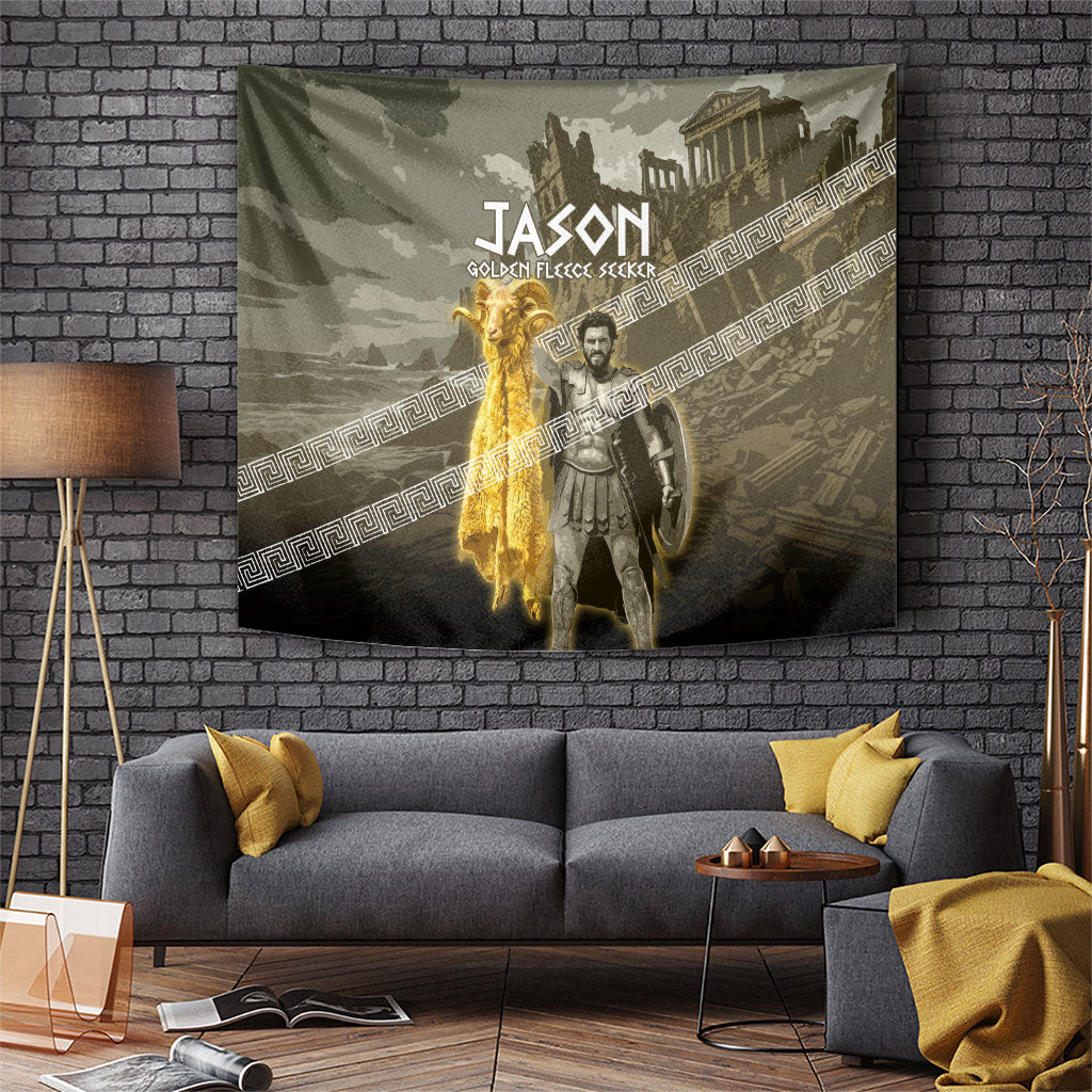 Jason Golden Fleece Seeker Tapestry Ancient Greek Mythology Heroic Warrior Dragon Battle