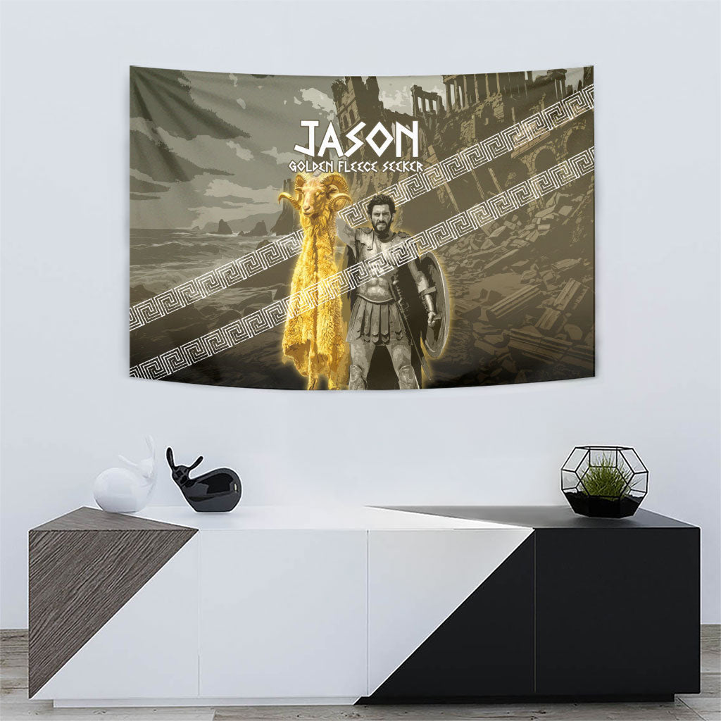 Jason Golden Fleece Seeker Tapestry Ancient Greek Mythology Heroic Warrior Dragon Battle