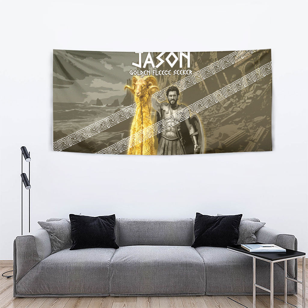Jason Golden Fleece Seeker Tapestry Ancient Greek Mythology Heroic Warrior Dragon Battle