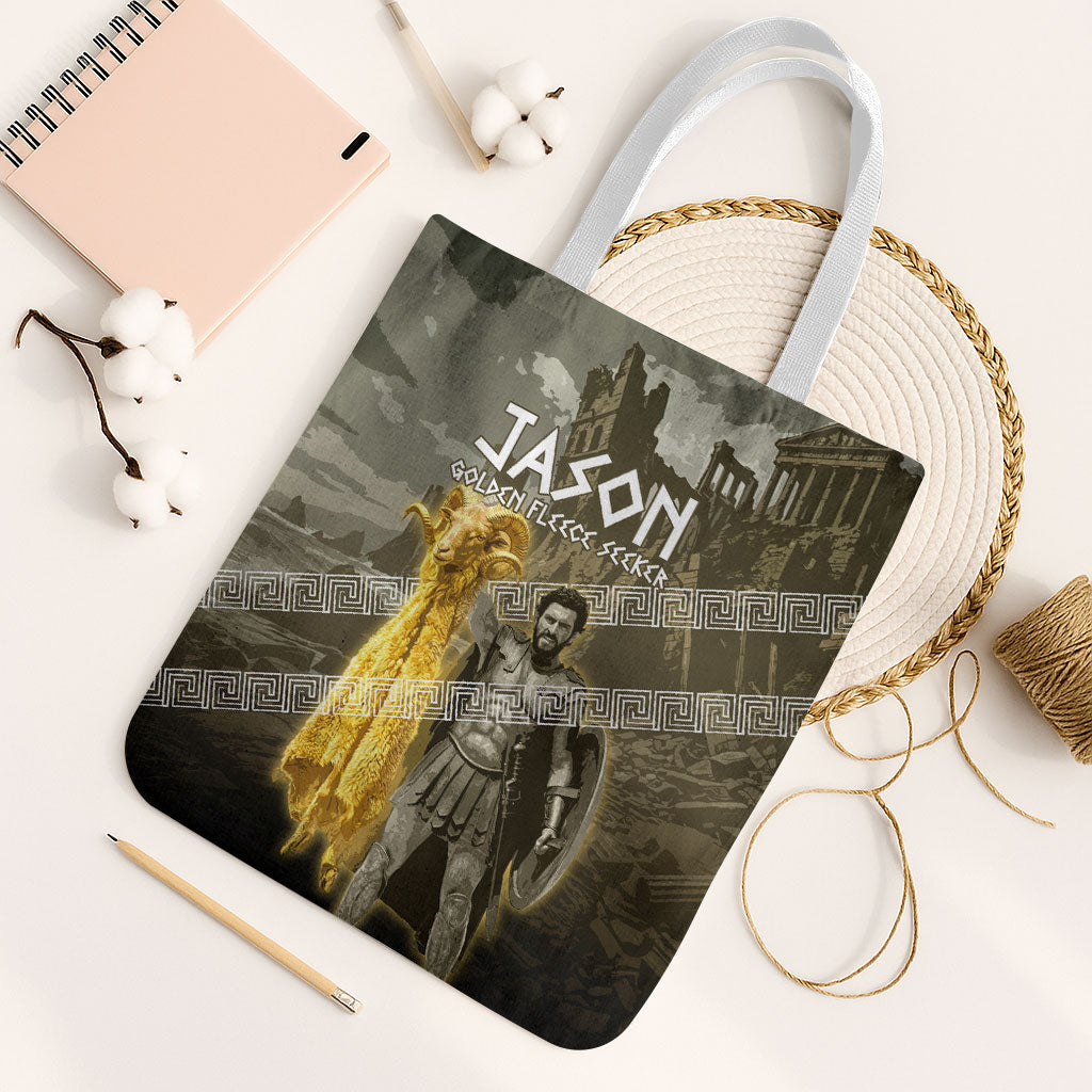 Jason Golden Fleece Seeker Tote Bag Ancient Greek Mythology Heroic Warrior Dragon Battle