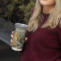 Jason Golden Fleece Seeker Tumbler Cup Ancient Greek Mythology Heroic Warrior Dragon Battle