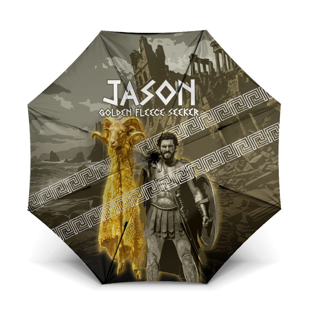 Jason Golden Fleece Seeker Umbrella Ancient Greek Mythology Heroic Warrior Dragon Battle