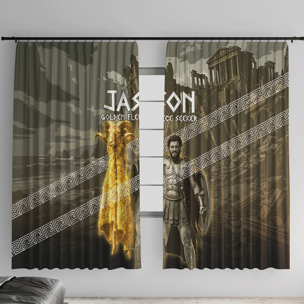 Jason Golden Fleece Seeker Window Curtain Ancient Greek Mythology Heroic Warrior Dragon Battle