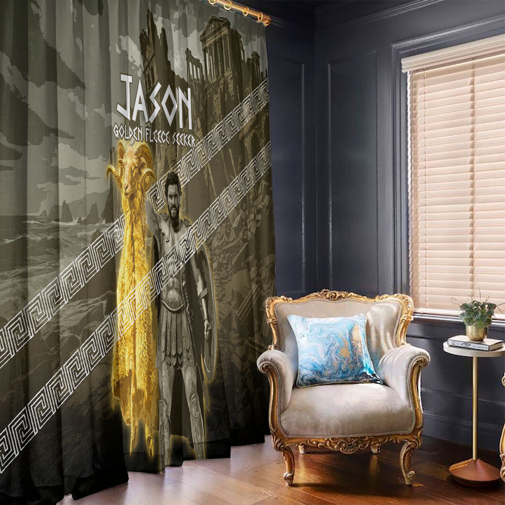 Jason Golden Fleece Seeker Window Curtain Ancient Greek Mythology Heroic Warrior Dragon Battle