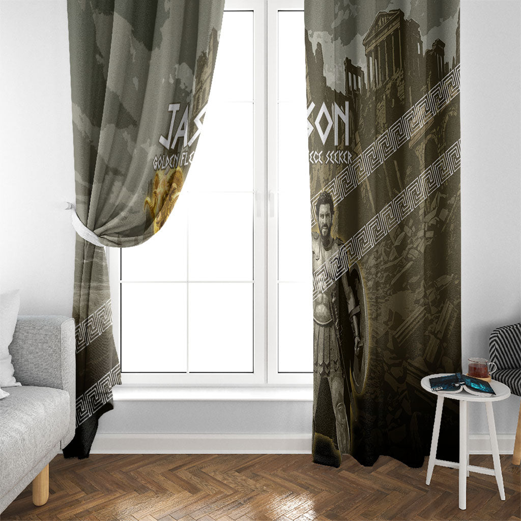 Jason Golden Fleece Seeker Window Curtain Ancient Greek Mythology Heroic Warrior Dragon Battle