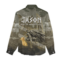 Jason Golden Fleece Seeker Women Casual Shirt Ancient Greek Mythology Heroic Warrior Dragon Battle