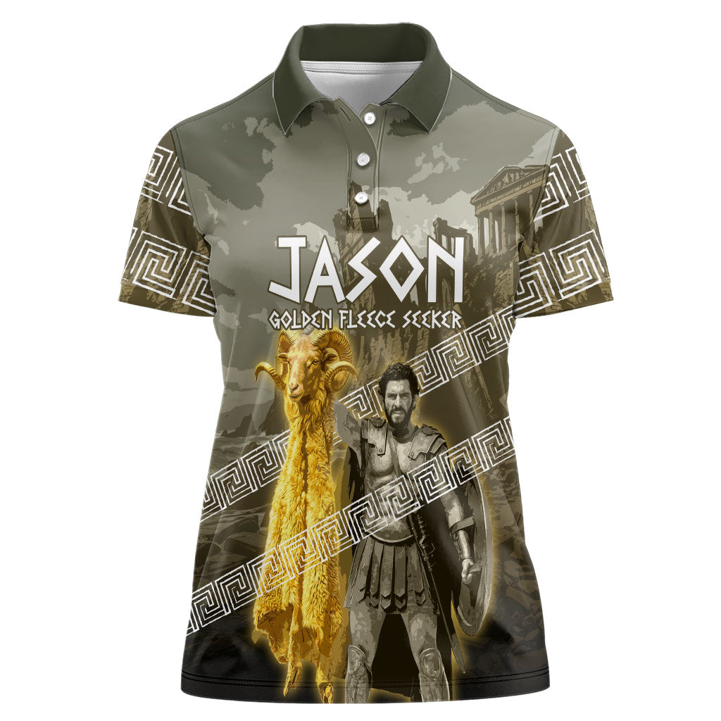 Jason Golden Fleece Seeker Women Polo Shirt Ancient Greek Mythology Heroic Warrior Dragon Battle