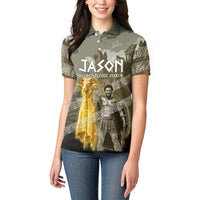 Jason Golden Fleece Seeker Women Polo Shirt Ancient Greek Mythology Heroic Warrior Dragon Battle