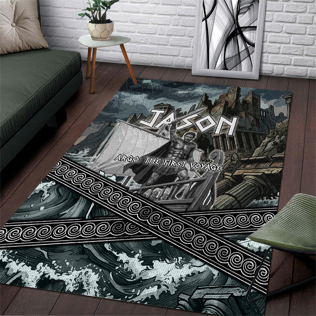 Jason Argo The First Voyage Area Rug Ancient Greek Mythology Heroic Warrior Dragon Battle