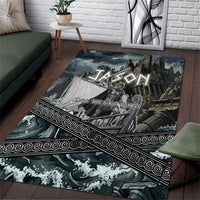 Jason Argo The First Voyage Area Rug Ancient Greek Mythology Heroic Warrior Dragon Battle