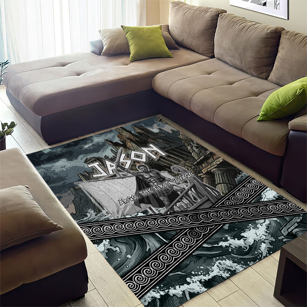 Jason Argo The First Voyage Area Rug Ancient Greek Mythology Heroic Warrior Dragon Battle