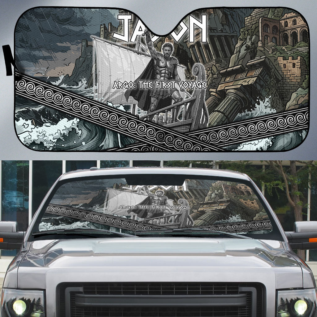 Jason Argo The First Voyage Auto Sun Shade Ancient Greek Mythology Heroic Warrior Dragon Battle