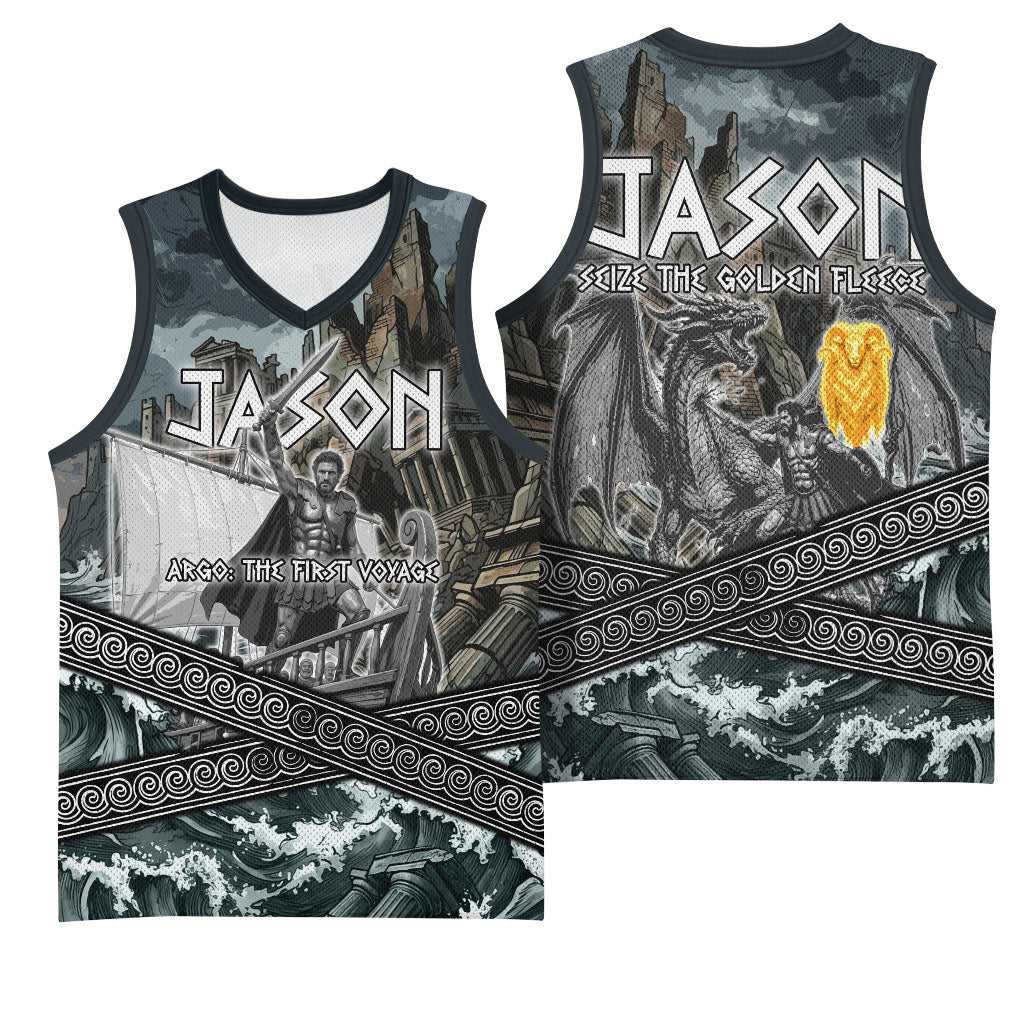Jason Argo The First Voyage Basketball Jersey Ancient Greek Mythology Heroic Warrior Dragon Battle