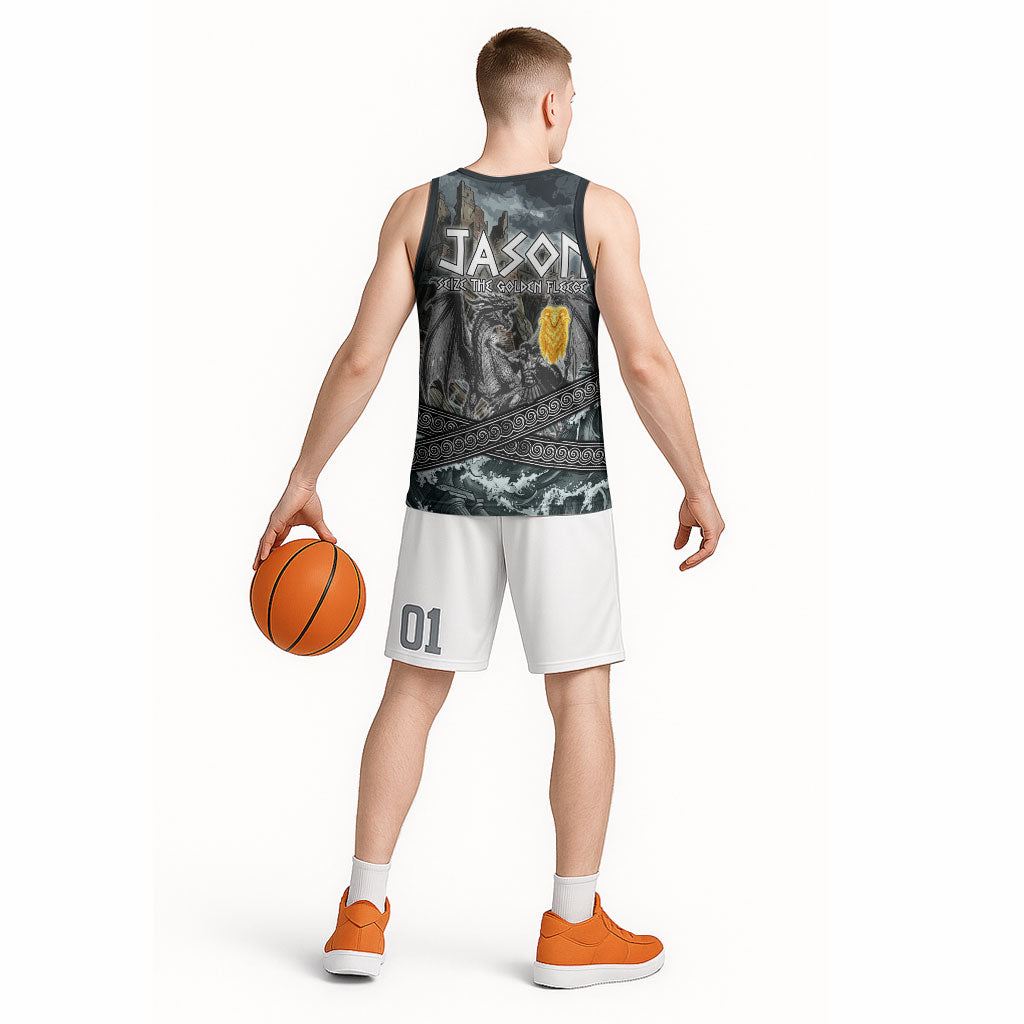 Jason Argo The First Voyage Basketball Jersey Ancient Greek Mythology Heroic Warrior Dragon Battle