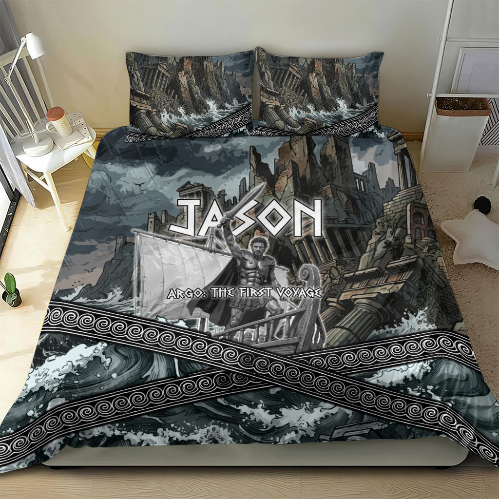 Jason Argo The First Voyage Bedding Set Ancient Greek Mythology Heroic Warrior Dragon Battle
