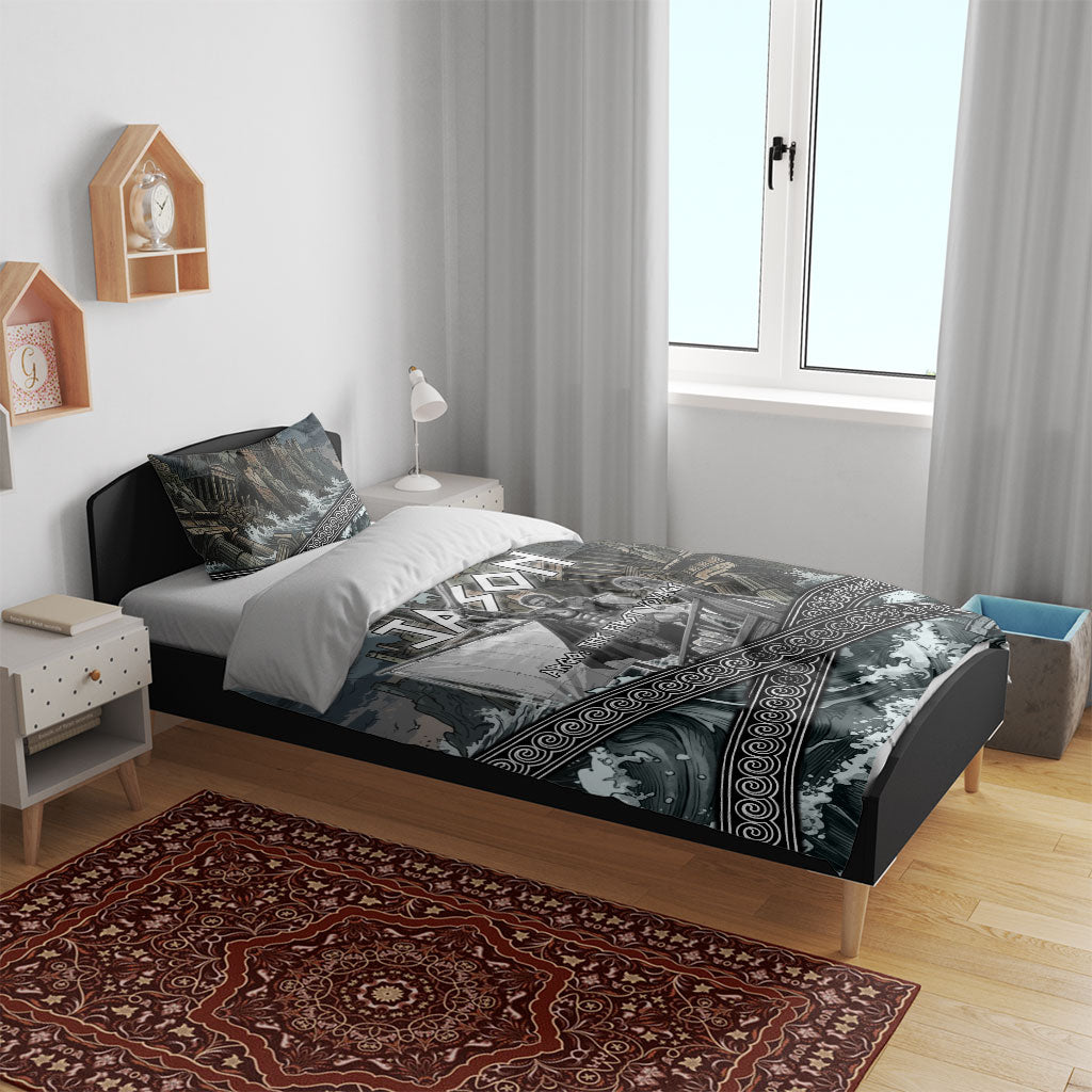 Jason Argo The First Voyage Bedding Set Ancient Greek Mythology Heroic Warrior Dragon Battle