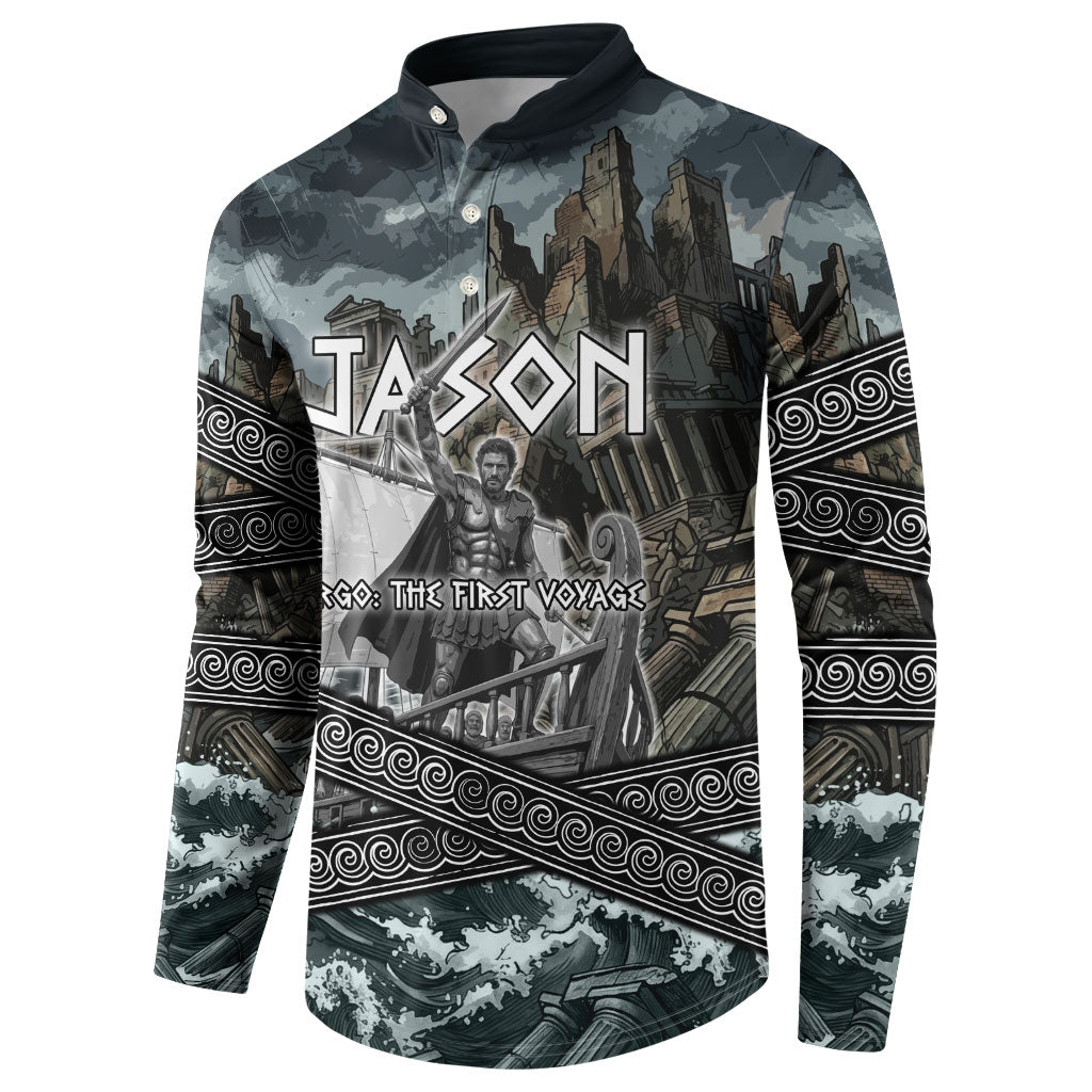 Jason Argo The First Voyage Button Sweatshirt Ancient Greek Mythology Heroic Warrior Dragon Battle