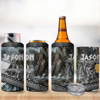 Jason Argo The First Voyage 4 in 1 Can Cooler Tumbler Ancient Greek Mythology Heroic Warrior Dragon Battle
