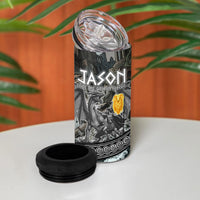 Jason Argo The First Voyage 4 in 1 Can Cooler Tumbler Ancient Greek Mythology Heroic Warrior Dragon Battle