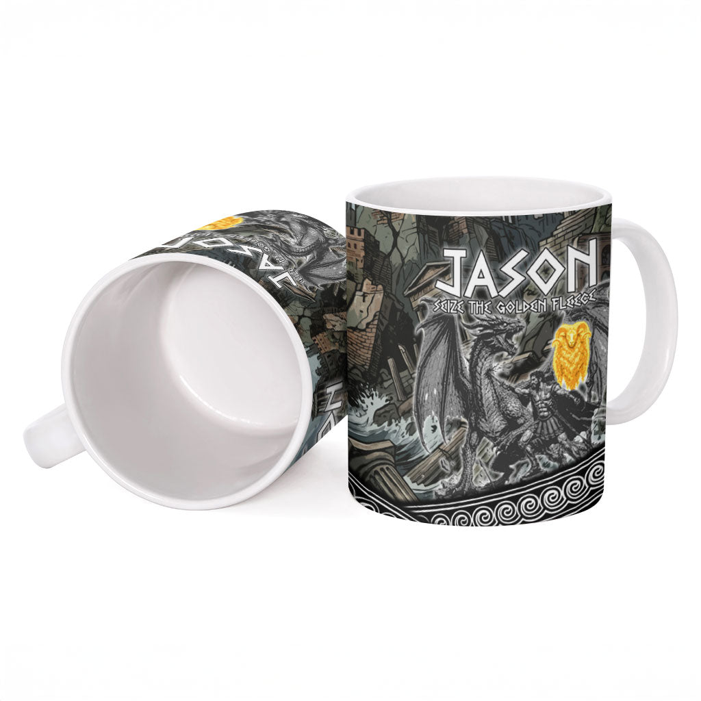 Jason Argo The First Voyage Ceramic Mug Ancient Greek Mythology Heroic Warrior Dragon Battle