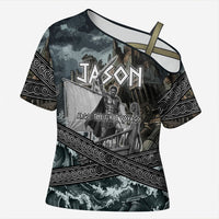 Jason Argo The First Voyage Cross Shoulder Shirt Ancient Greek Mythology Heroic Warrior Dragon Battle