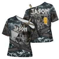 Jason Argo The First Voyage Cross Shoulder Shirt Ancient Greek Mythology Heroic Warrior Dragon Battle