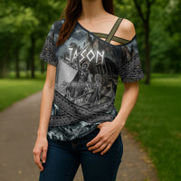 Jason Argo The First Voyage Cross Shoulder Shirt Ancient Greek Mythology Heroic Warrior Dragon Battle
