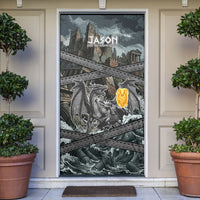 Jason Argo The First Voyage Door Cover Ancient Greek Mythology Heroic Warrior Dragon Battle