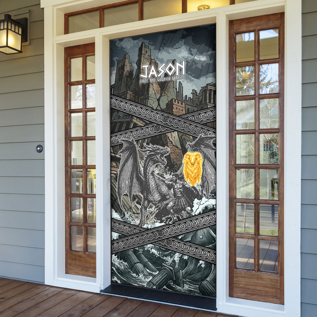Jason Argo The First Voyage Door Cover Ancient Greek Mythology Heroic Warrior Dragon Battle