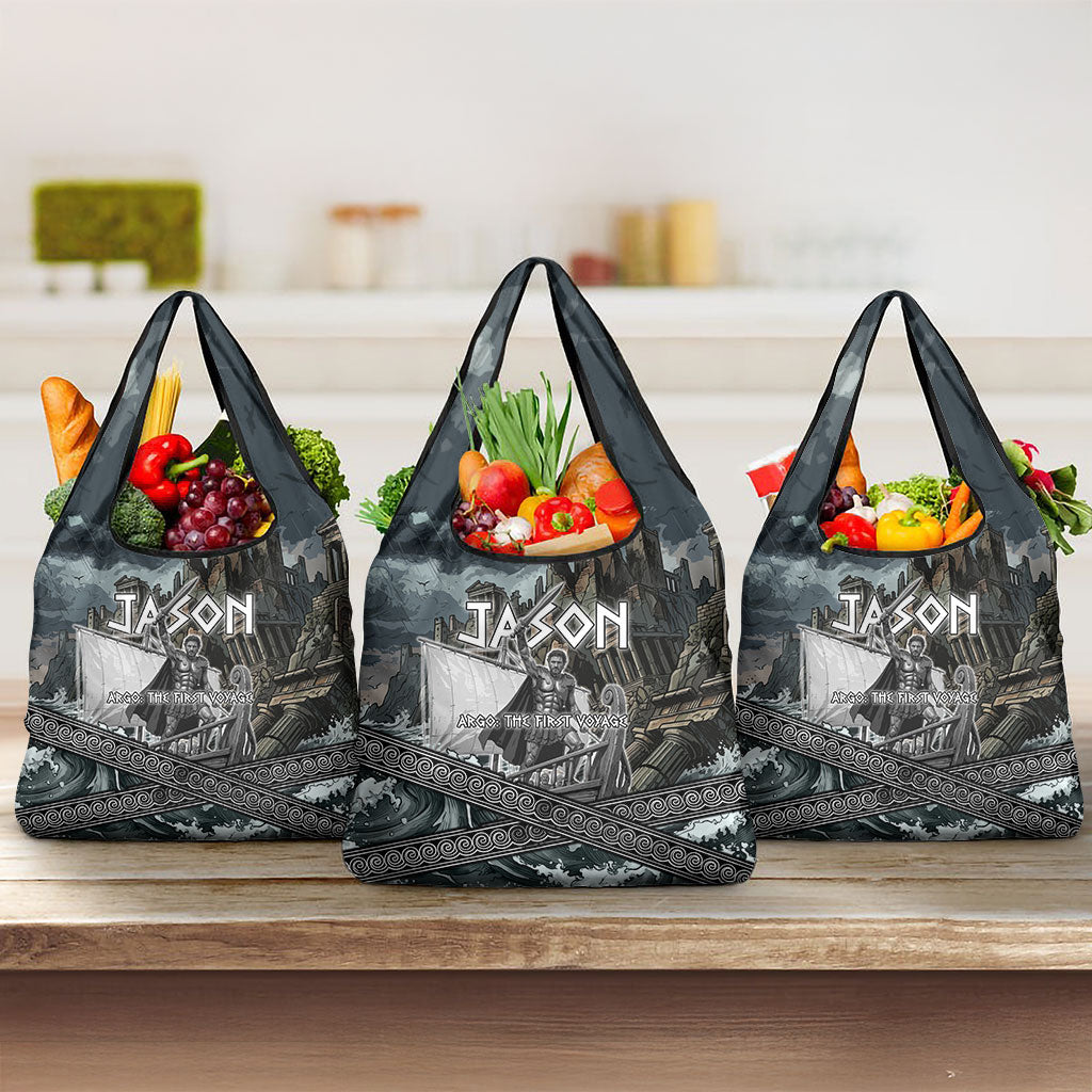 Jason Argo The First Voyage Grocery Bag Ancient Greek Mythology Heroic Warrior Dragon Battle