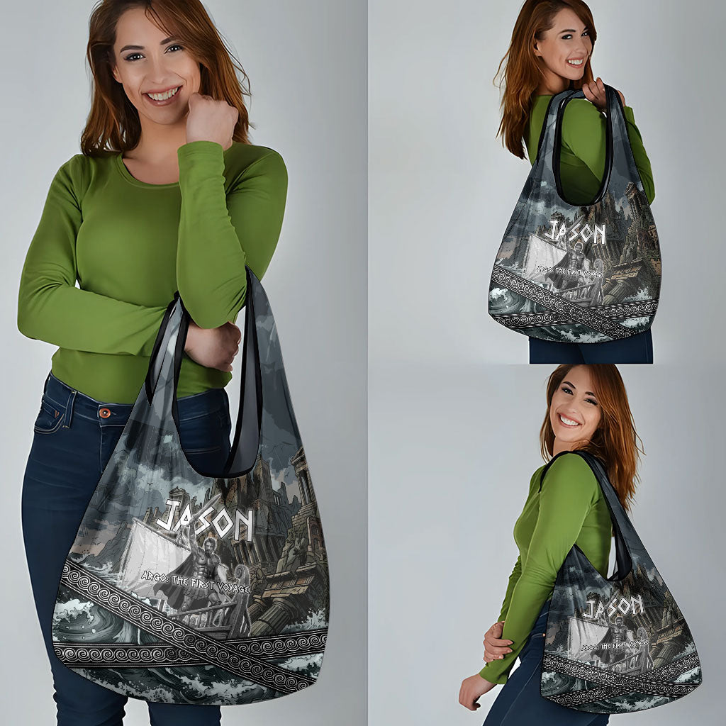 Jason Argo The First Voyage Grocery Bag Ancient Greek Mythology Heroic Warrior Dragon Battle