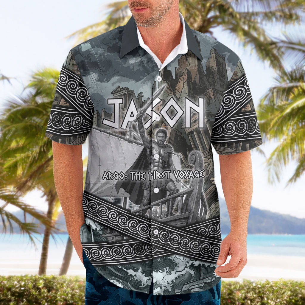 Jason Argo The First Voyage Hawaiian Shirt Ancient Greek Mythology Heroic Warrior Dragon Battle