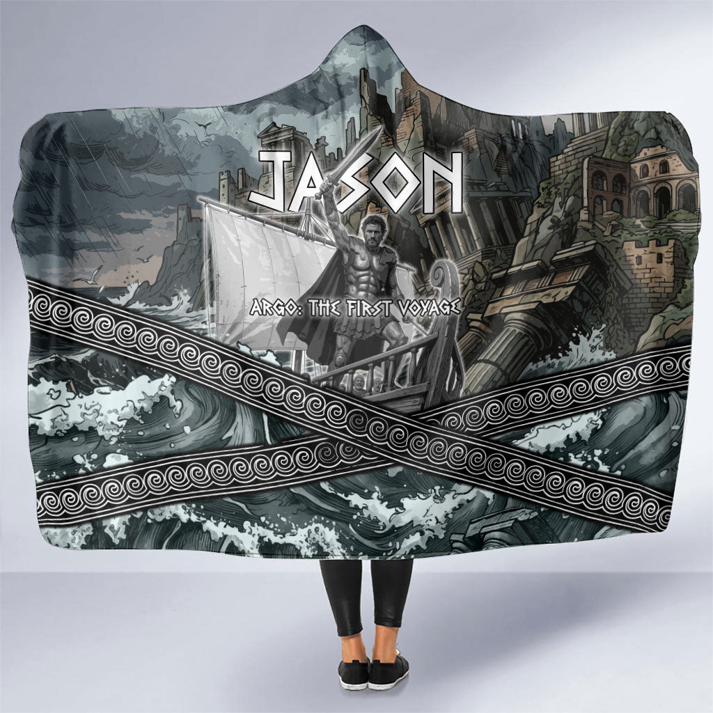 Jason Argo The First Voyage Hooded Blanket Ancient Greek Mythology Heroic Warrior Dragon Battle
